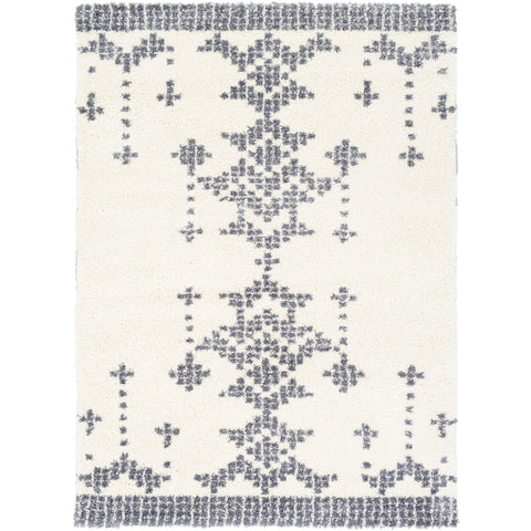 Image of Surya Maroc Shag Global Medium Gray, White Rugs MRS-2300