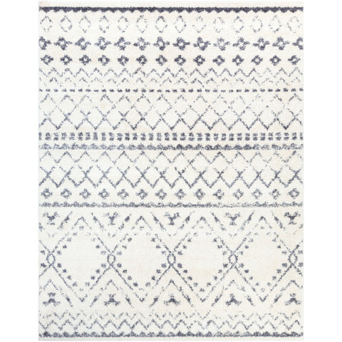 Image of Surya Maroc Shag Global White, Medium Gray Rugs MRS-2301