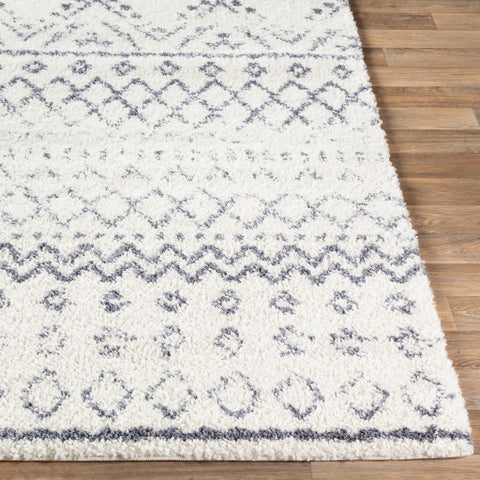 Image of Surya Maroc Shag Global White, Medium Gray Rugs MRS-2301