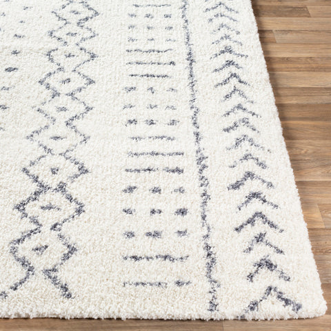 Image of Surya Maroc Shag Global White, Medium Gray Rugs MRS-2302