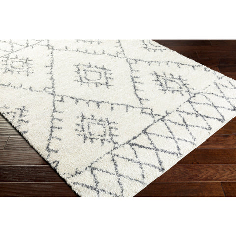 Image of Surya Maroc Shag Global White, Medium Gray Rugs MRS-2303
