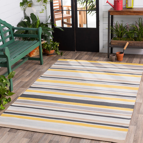 Image of Surya Maritime Indoor / Outdoor Light Gray, White, Saffron, Charcoal, Khaki Rugs MTM-1014-Wanderlust Rugs