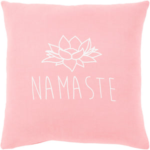 Surya Motto Transitional Bright Pink, White Pillow Cover MTT-004-Wanderlust Rugs