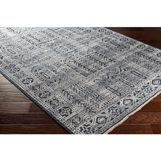 Surya Nobility Traditional Dark Blue, Ink, Taupe, Silver Gray Rugs NBI-2302