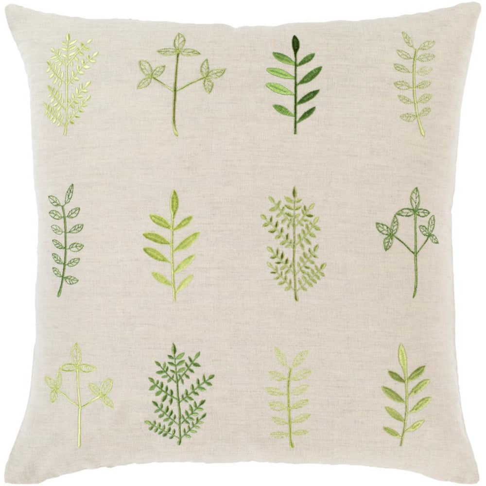 Surya Nature Study Transitional Beige, Grass Green, Lime Pillow Cover NTS-001-Wanderlust Rugs