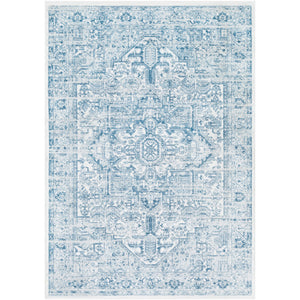 Surya Nova Traditional Denim, White, Pale Blue Rugs NVA-3040