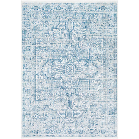 Image of Surya Nova Traditional Denim, White, Pale Blue Rugs NVA-3040