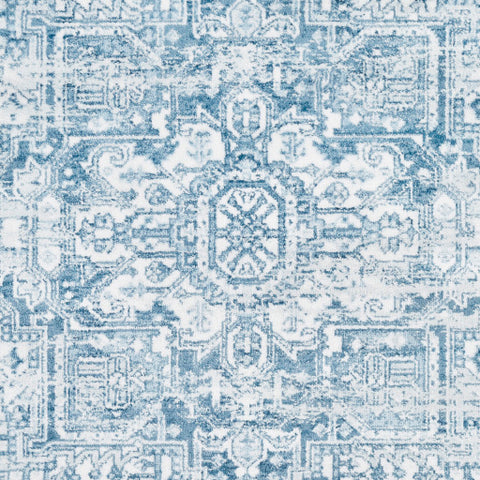 Image of Surya Nova Traditional Denim, White, Pale Blue Rugs NVA-3040