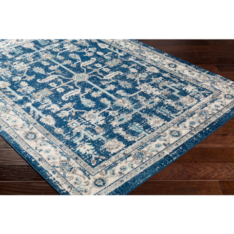 Image of Surya Norwich Traditional Dark Blue, Cream, Medium Gray, Light Gray, Aqua Rugs NWC-2316