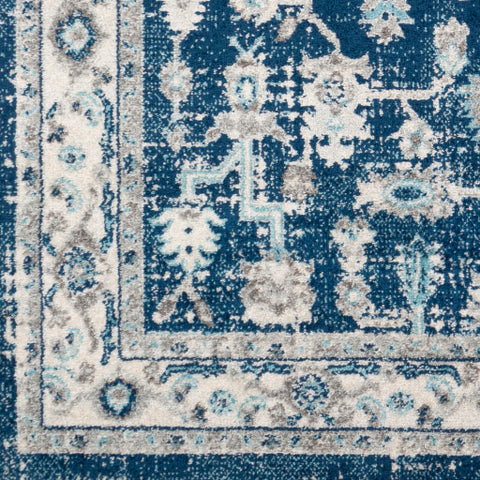 Image of Surya Norwich Traditional Dark Blue, Cream, Medium Gray, Light Gray, Aqua Rugs NWC-2316