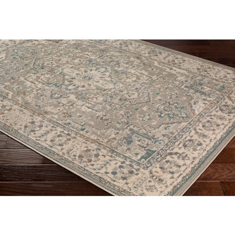Image of Surya Oslo Traditional Teal, Charcoal, Light Gray, Camel, Beige, Cream Rugs OSL-2302