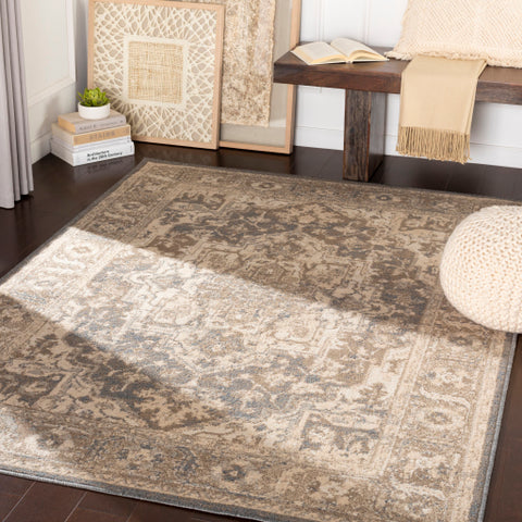 Image of Surya Oslo Traditional Charcoal, Camel, Light Gray, Beige, Cream Rugs OSL-2303