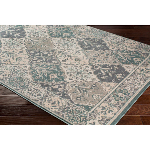 Image of Surya Oslo Traditional Teal, Charcoal, Light Gray, Beige, Cream Rugs OSL-2304