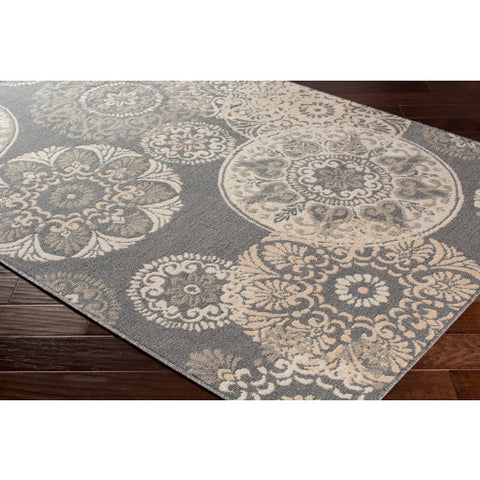 Image of Surya Oslo Cottage Charcoal, Light Gray, Beige, Cream Rugs OSL-2314