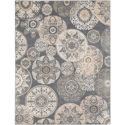 Image of Surya Oslo Cottage Charcoal, Light Gray, Beige, Cream Rugs OSL-2314