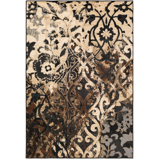 Surya Paramount Traditional Charcoal, Black, Khaki, Dark Brown, Medium Gray, Beige Rugs PAR-1066