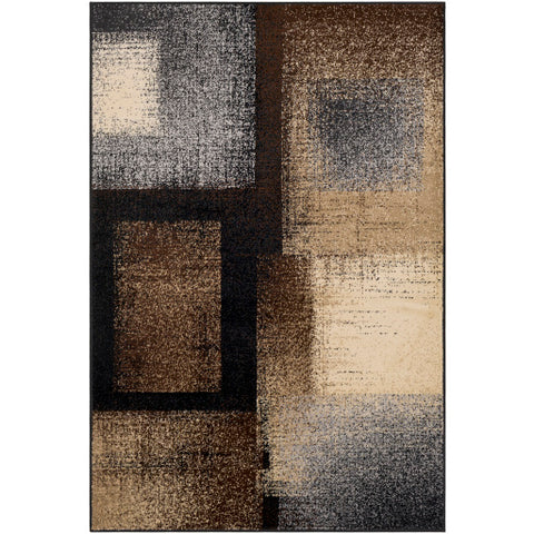Image of Surya Paramount Modern Dark Brown, Black, Charcoal, Medium Gray, Khaki, Beige Rugs PAR-1086