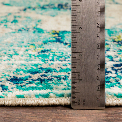 Image of Surya Paramount Modern Teal, Aqua, Dark Blue, Lime, Light Gray, Cream Rugs PAR-1113