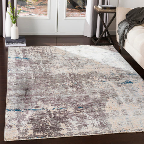 Image of Surya Presidential Modern Medium Gray, Charcoal, Ivory, Butter, Pale Blue, Bright Blue, Lime, Peach, Burnt Orange Rugs PDT-2301