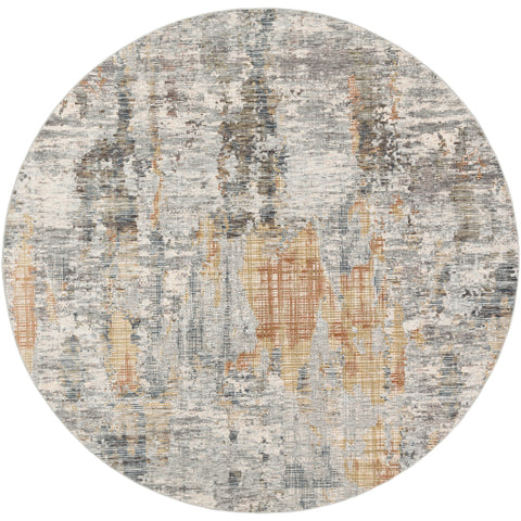 Image of Surya Presidential Modern Lime, Peach, Burnt Orange, Pale Blue, Bright Blue, Ivory, Butter, Medium Gray, Charcoal Rugs PDT-2306