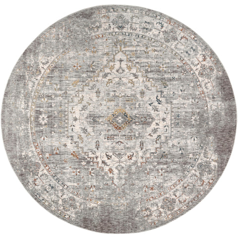 Image of Surya Presidential Traditional Medium Gray, Charcoal, Ivory, Butter, Pale Blue, Bright Blue, Lime, Peach, Burnt Orange Rugs PDT-2311