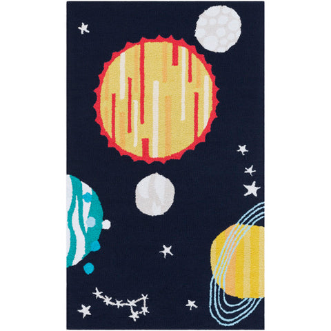 Image of Surya Peek-A-Boo Modern Navy, Bright Yellow, Bright Red, Bright Blue, Emerald, Ivory Rugs PKB-7009