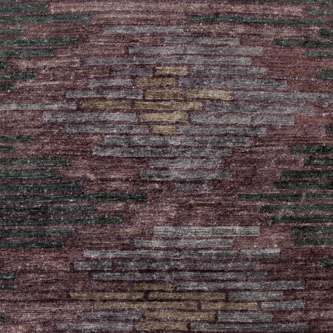 Image of Surya Platinum Modern Eggplant, Mauve, Dark Green, Medium Gray, Tan Rugs PLAT-9005