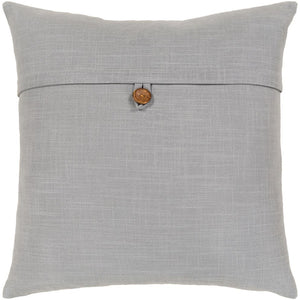 Surya Penelope Solid & Border Light Gray Pillow Cover PLP-006-Wanderlust Rugs