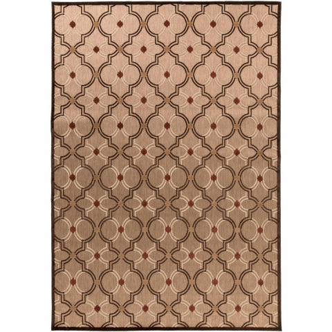 Image of Surya Portera Cottage Khaki, Dark Brown, Wheat, Clay Rugs PRT-1049