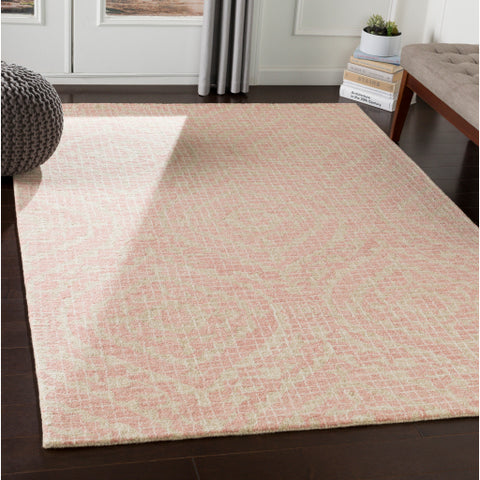 Image of Surya Piastrella Global Coral, Olive, White, Cream Rugs PST-2302