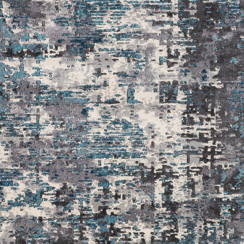 Image of Surya Pune Modern Charcoal, Black, Medium Gray, Beige, Teal Rugs PUN-2308