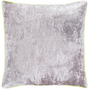 Surya Pixel Solid & Border Medium Gray, Bright Yellow Pillow Cover PXL-002-Wanderlust Rugs