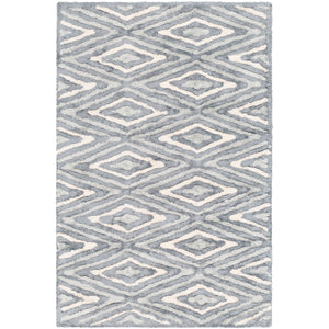 Surya Quartz Modern Charcoal, Light Gray, Cream Rugs QTZ-5015