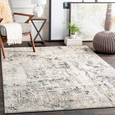 Image of Surya Quatro Modern Silver Gray, Medium Gray, Tan, White, Charcoal Rugs QUA-2302