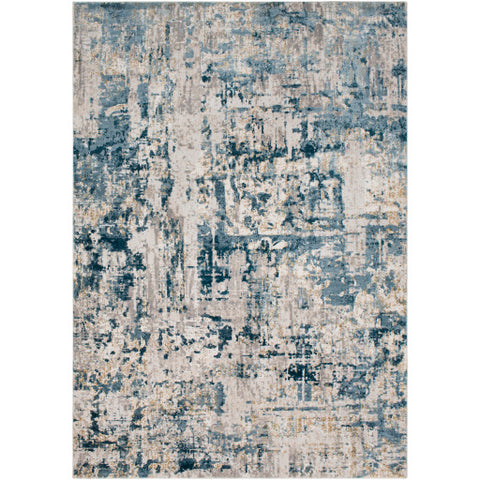 Image of Surya Quatro Modern Denim, Dark Blue, Medium Gray, Beige, Tan, White Rugs QUA-2303
