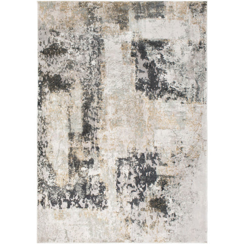 Image of Surya Quatro Modern Charcoal, Medium Gray, White, Beige, Silver Gray, Tan Rugs QUA-2306