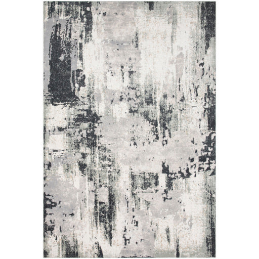 Surya Quatro Modern Charcoal, Silver Gray, Medium Gray, White, Beige Rugs QUA-2307