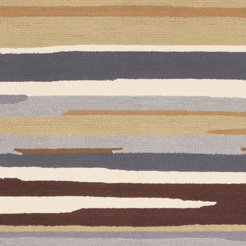 Image of Surya Rain Modern Cream, Medium Gray, Charcoal, Khaki, Camel, Dark Brown Rugs RAI-1269