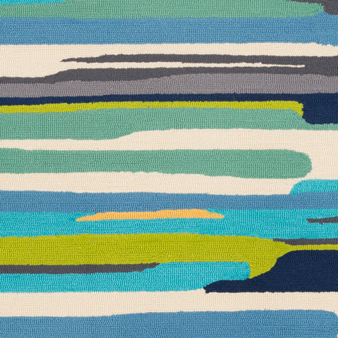 Image of Surya Rain Modern Emerald, Lime, Bright Yellow, Sky Blue, Navy, Aqua, Medium Gray, Cream Rugs RAI-1270