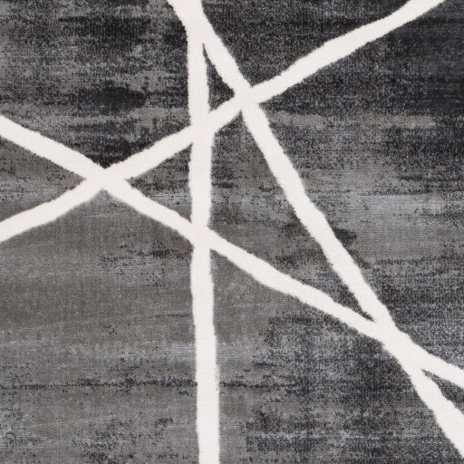 Surya Rabat Modern Charcoal, Medium Gray, White Rugs RBT-2307
