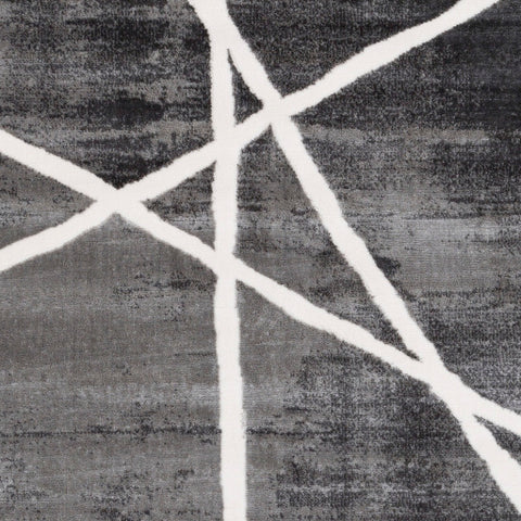 Image of Surya Rabat Modern Charcoal, Medium Gray, White Rugs RBT-2307