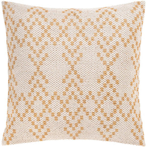 Surya Ryder Texture Cream, Wheat, White Pillow Cover RDE-001-Wanderlust Rugs