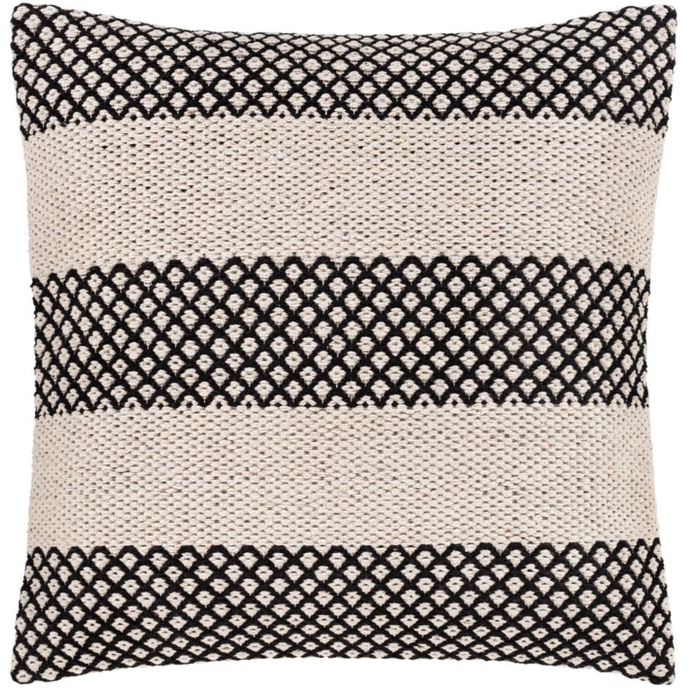 Surya Ryder Texture Black, White Pillow Cover RDE-003-Wanderlust Rugs
