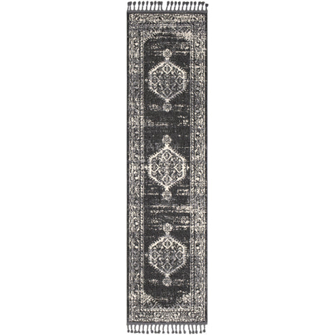 Image of Surya Restoration Traditional Charcoal, Black, Cream, Light Gray, Medium Gray Rugs REO-2302