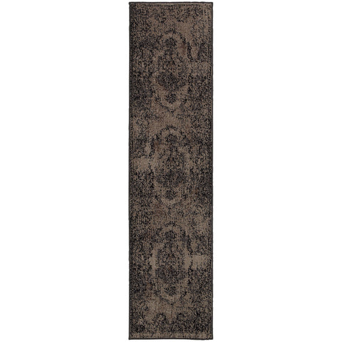 Image of Oriental Weavers Revival 119L2 1'10" X 3' 3" Casual Grey Black Oriental Rug-Wanderlust Rugs