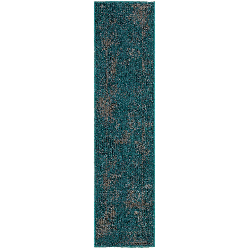 Oriental Weavers Revival 3690D 1'10" X 3' 3" Casual Teal Beige Oriental Rug-Wanderlust Rugs