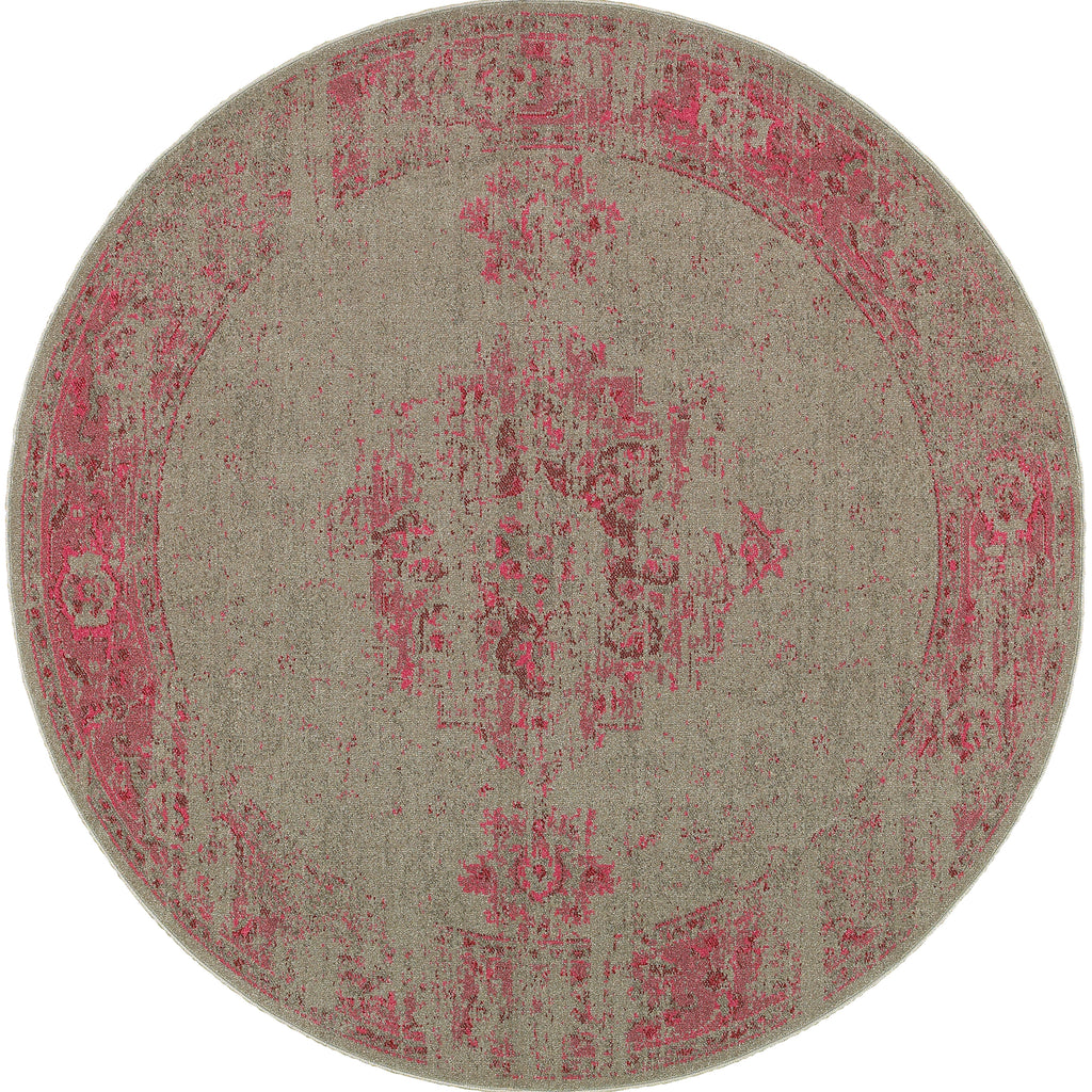 Oriental Weavers Revival 6330F 1'10" X 3' 3" Casual Grey Pink Overdyed Rug-Wanderlust Rugs