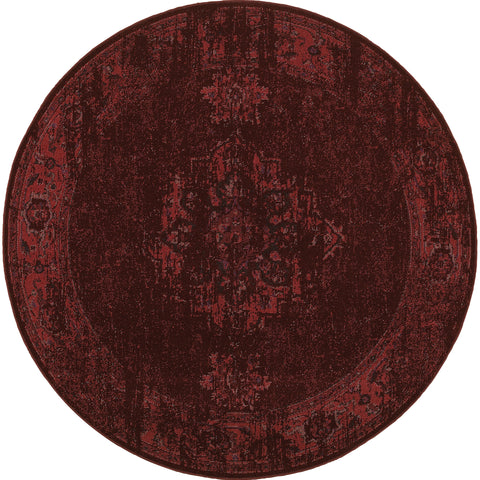 Image of Oriental Weavers Revival 6330M 1'10" X 3' 3" Casual Red Pink Overdyed Rug-Wanderlust Rugs