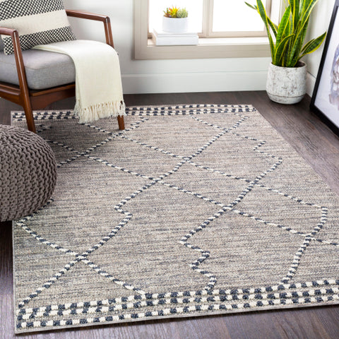 Image of Surya Ariana Global Charcoal, Medium Gray, Taupe, White Rugs RIA-2300