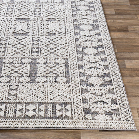 Image of Surya Ariana Global White, Medium Gray, Taupe, Charcoal Rugs RIA-2305